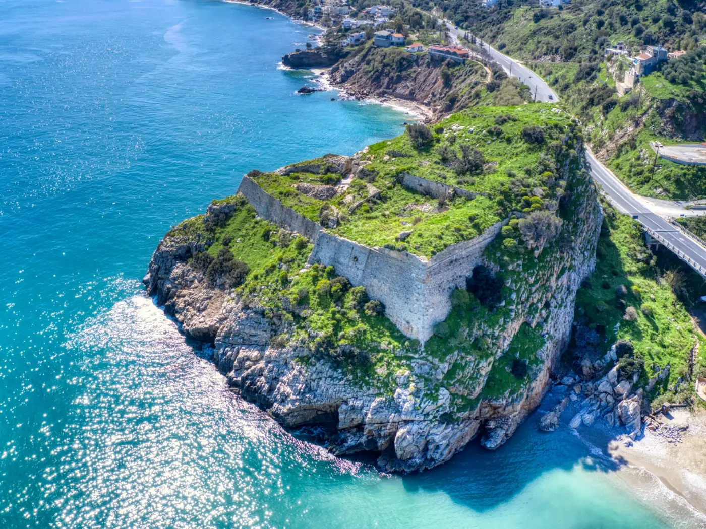 Venetian fortress of Palaiokastro on the coast west of Heraklion, Crete